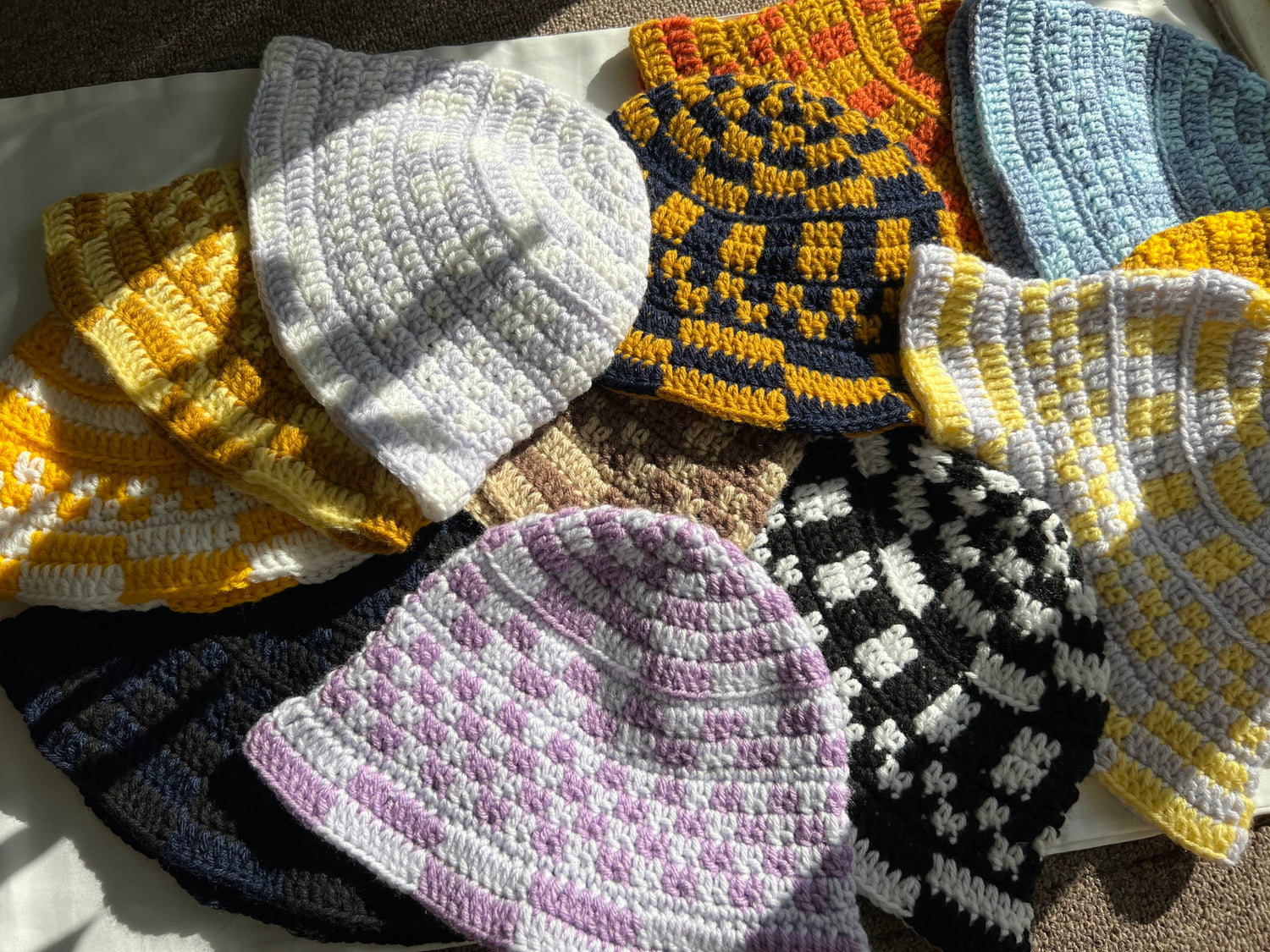 Funky Checkered Bucket Hats