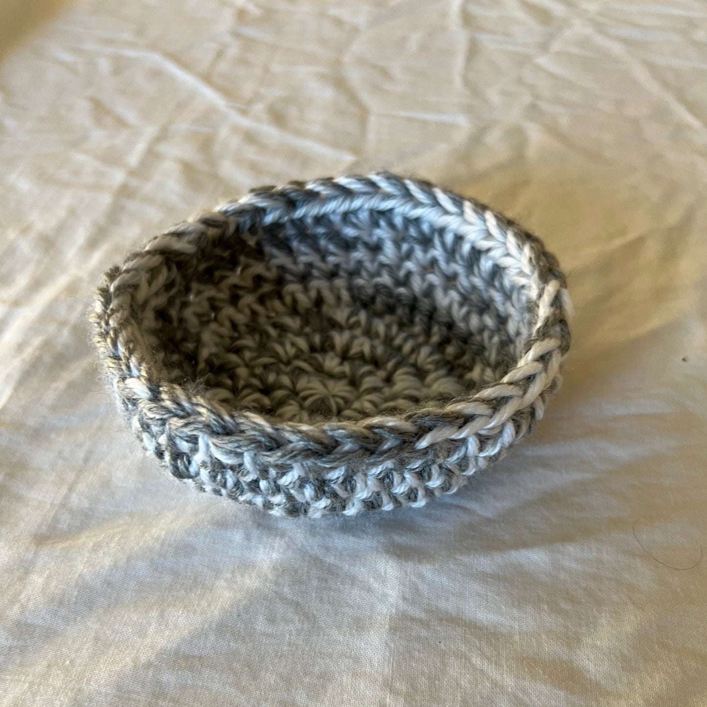 Gray, Blue & White Trinket Basket Set