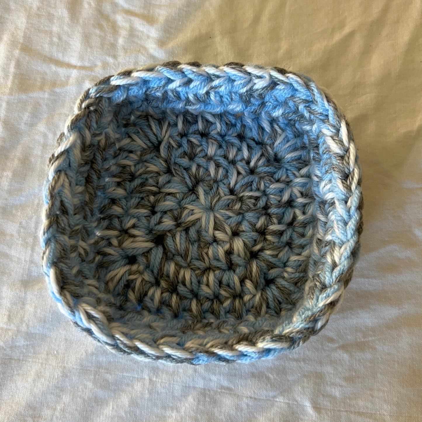 Blue, Gold, Grey & White Trinket Basket Set