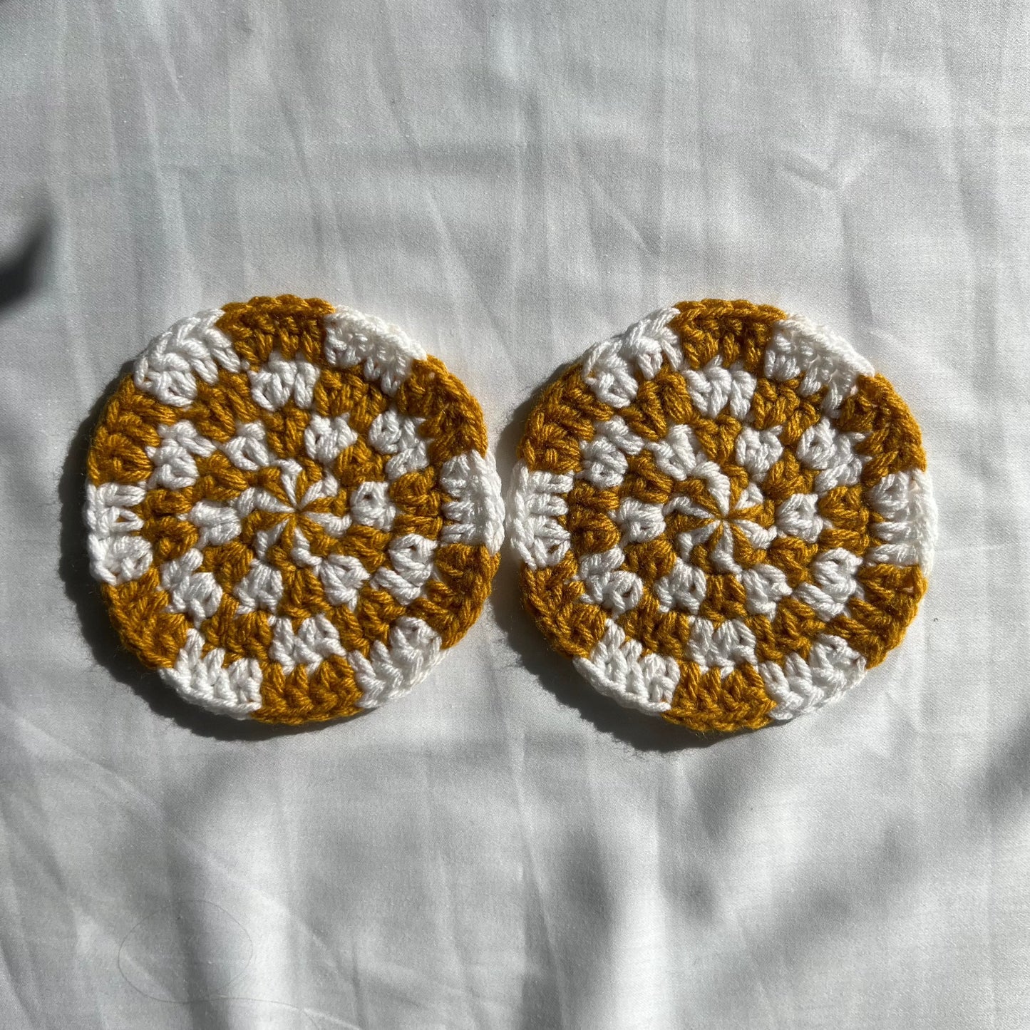 Round Funky Checkered Coasters - Set of 2