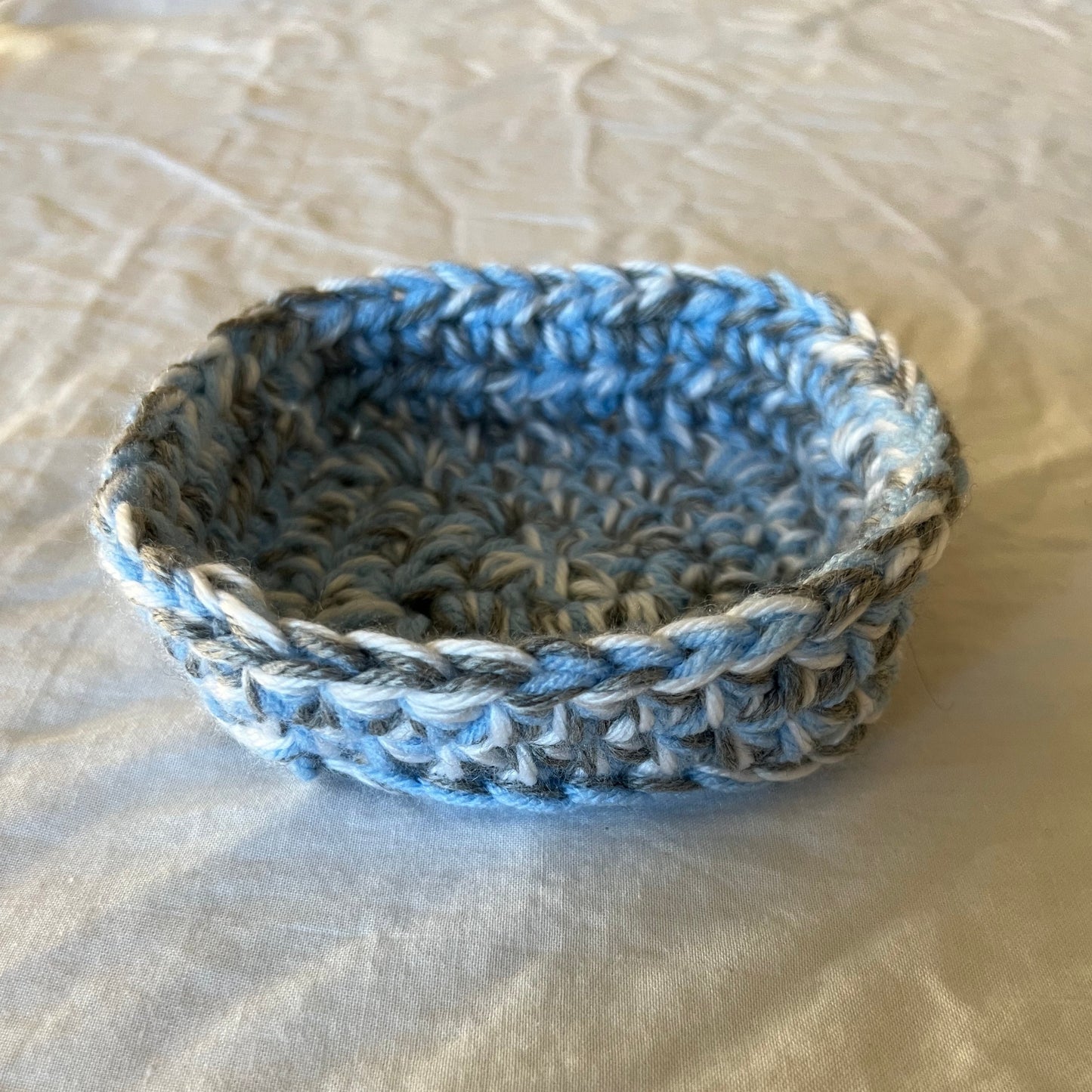 Blue, Gold, Grey & White Trinket Basket Set