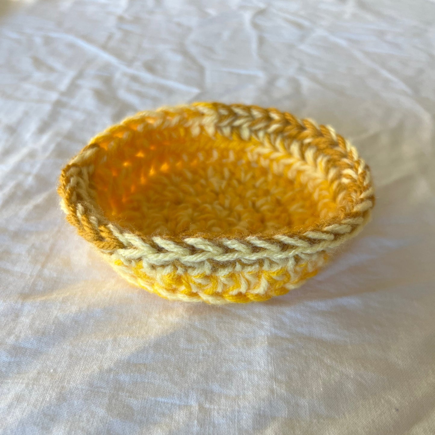 Gold, Yellow & White Trinket Basket Set
