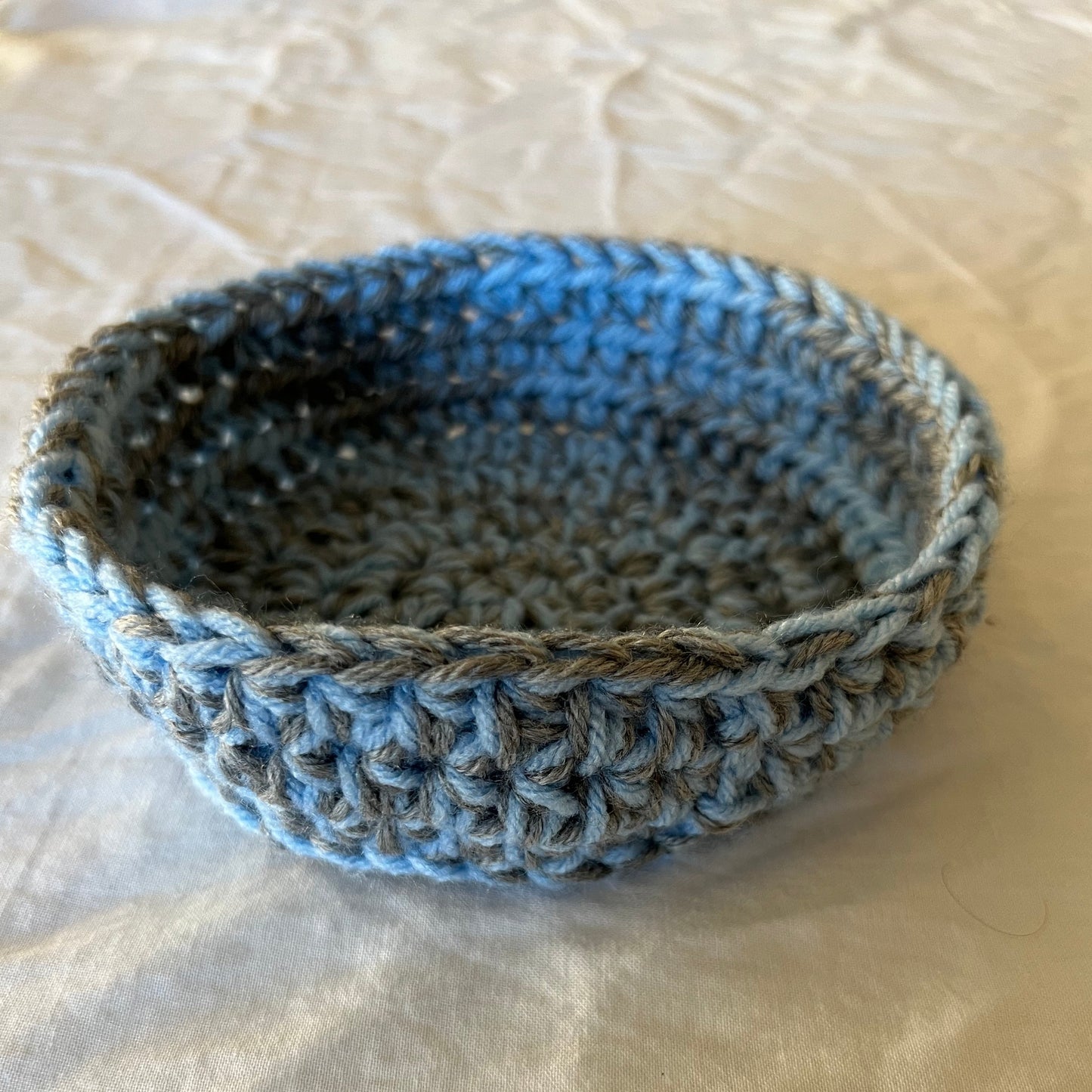 Gray, Blue & White Trinket Basket Set