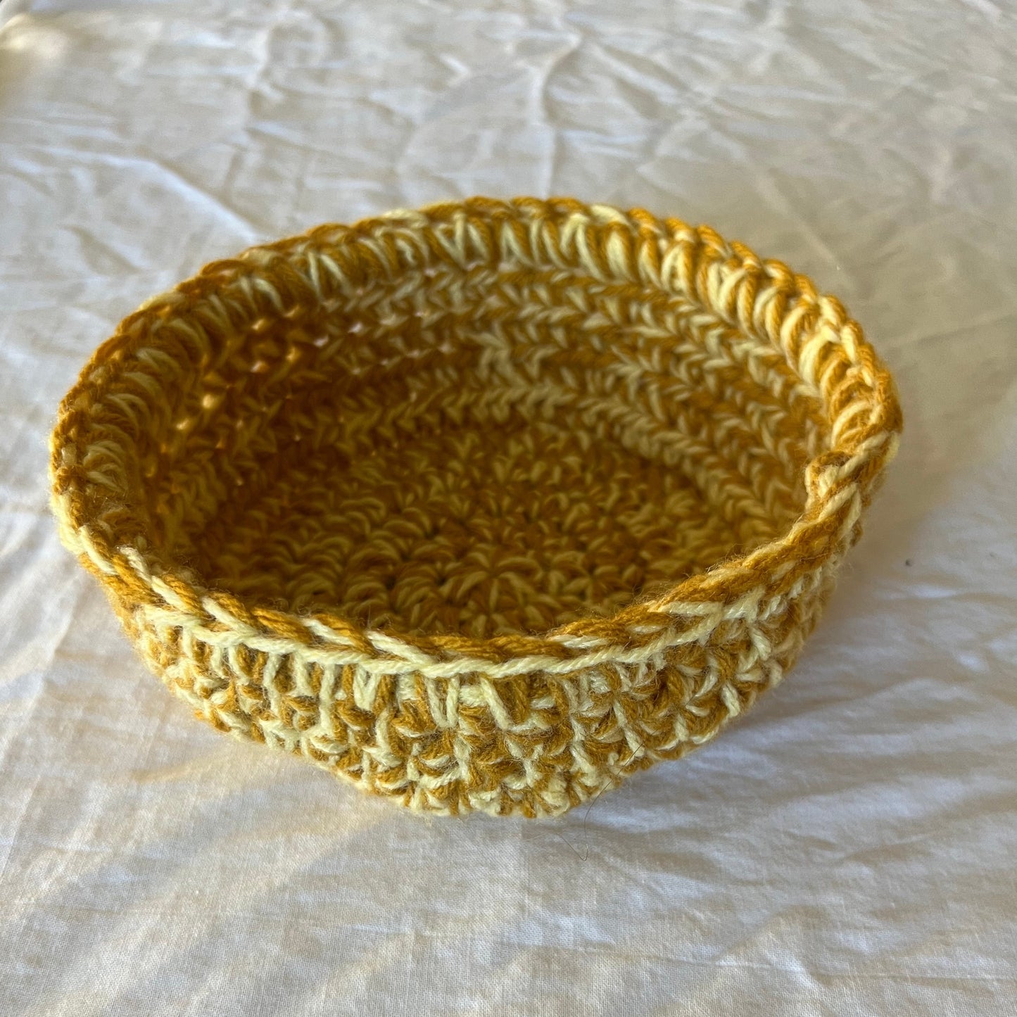 Gold, Yellow & White Trinket Basket Set