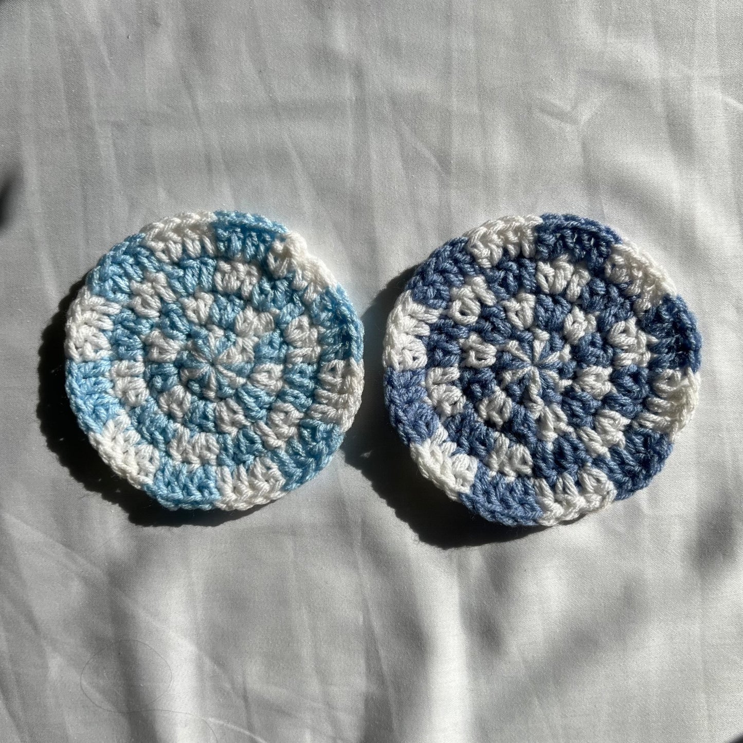 Round Funky Checkered Coasters - Set of 2