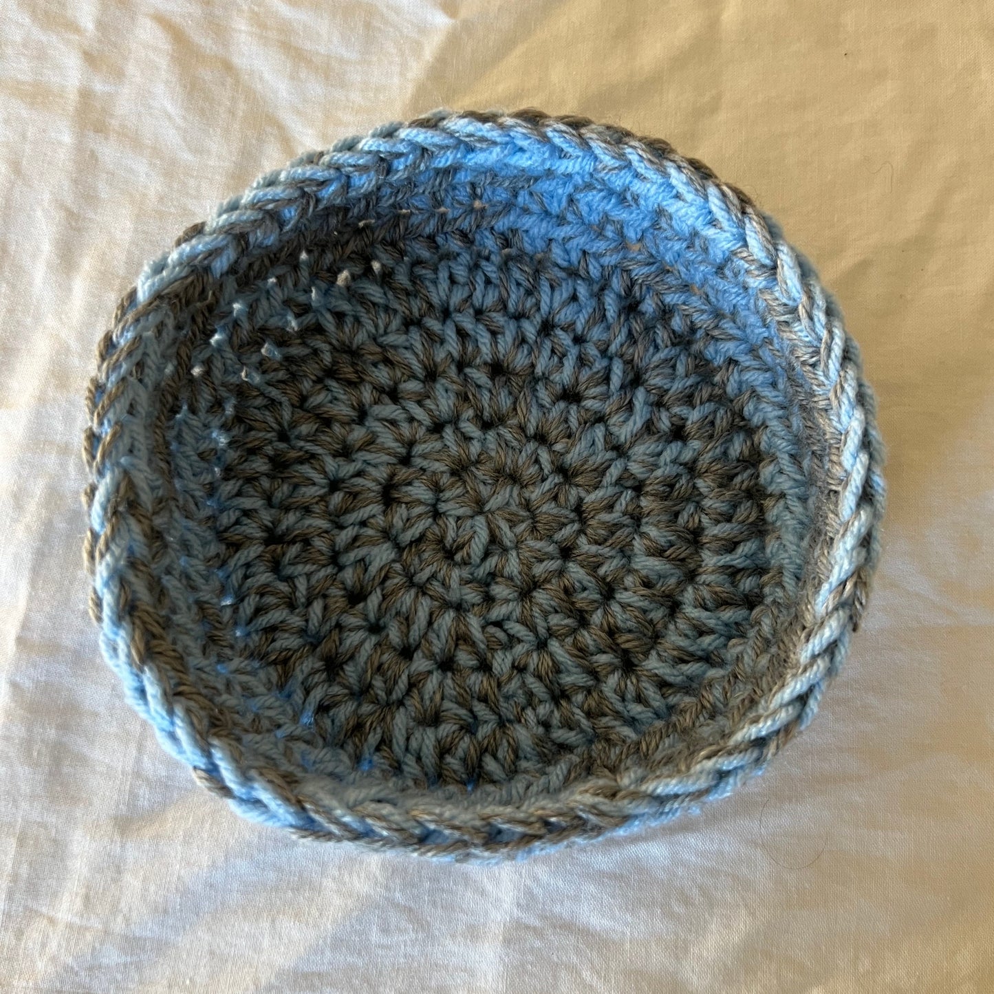 Gray, Blue & White Trinket Basket Set