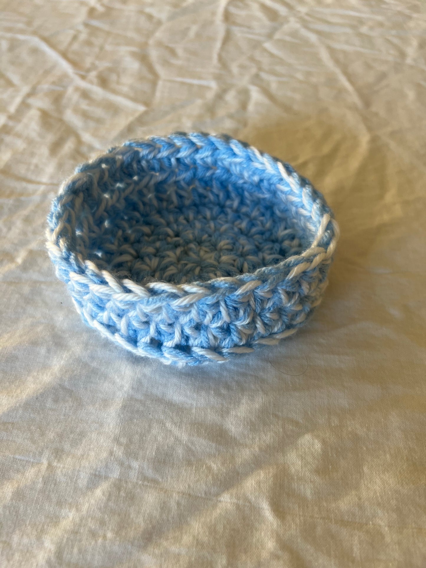 Blue, Yellow & White Trinket Basket Set